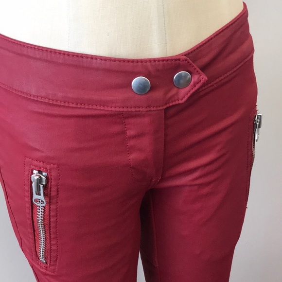 Isabel Marant puor H&M Red Motorcycle Pants NWT - Picture 3 of 8